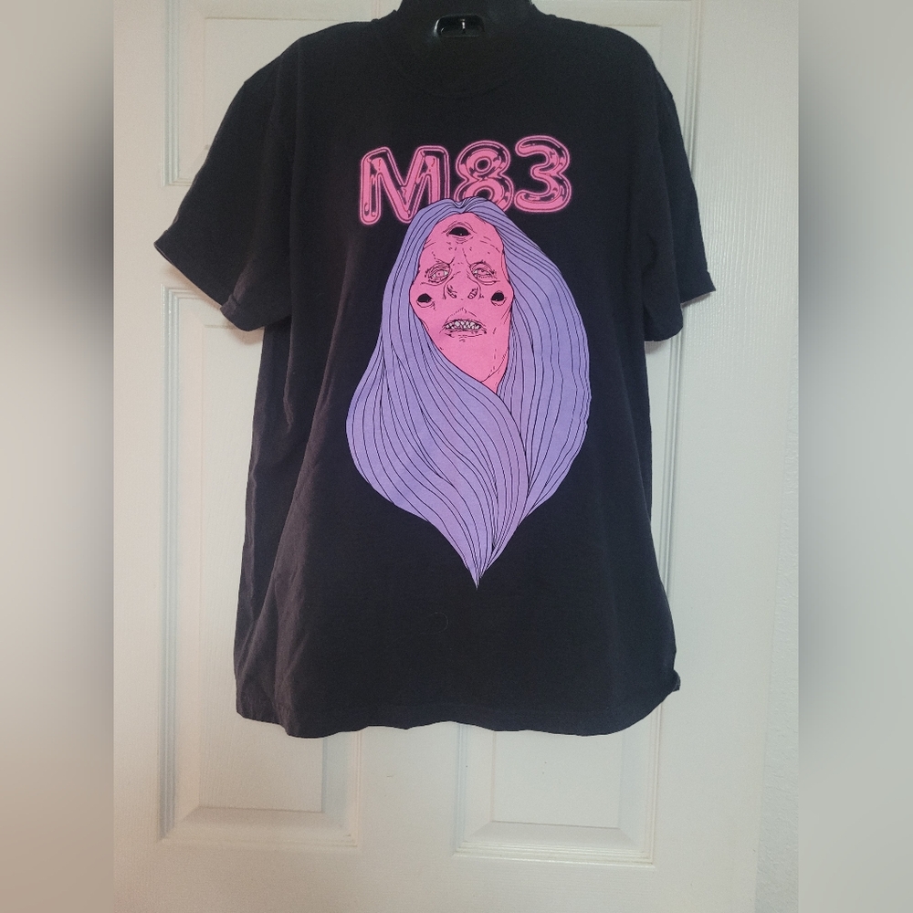 M83 Black Tee with Purple Logo